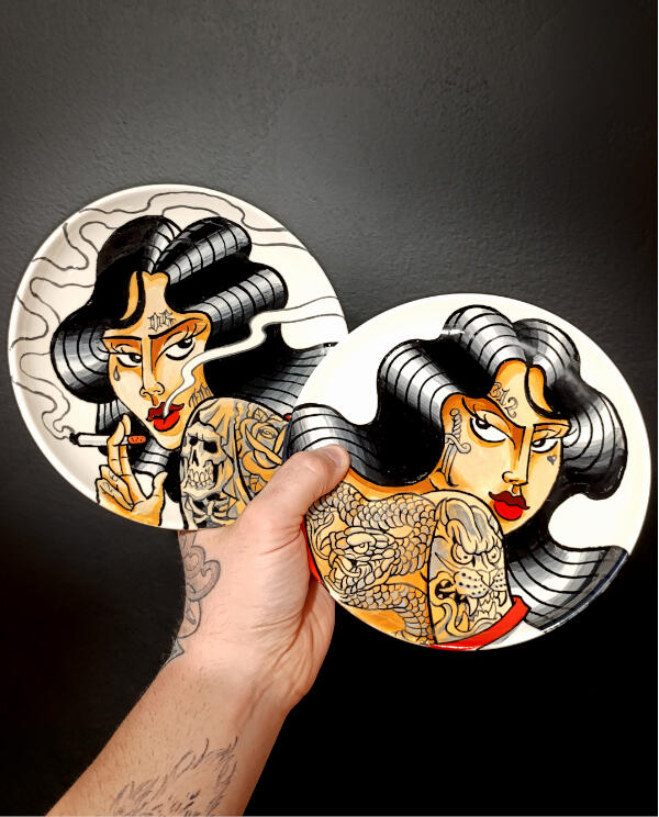 Mujeres tatuadas Ø18cm